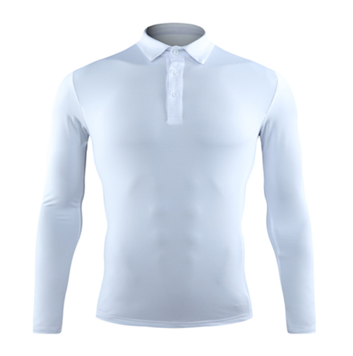 Men's Athletic Long Sleeve Quick-Dry Polo — product photo