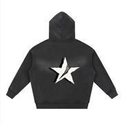 Sunfade Two-way Zipper Boxy Fleece Hoodie