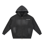 Sunfade Two-way Zipper Boxy Fleece Hoodie